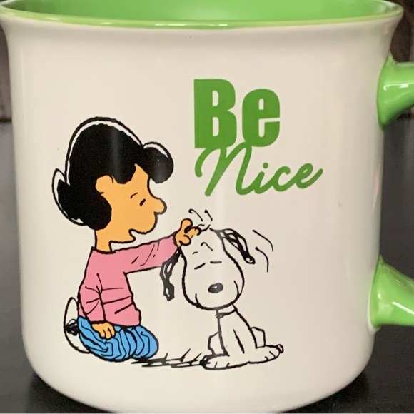 Be Nice - Peanuts Lucy and Snoopy 21oz Ceramic Mug - Picture 3 of 10